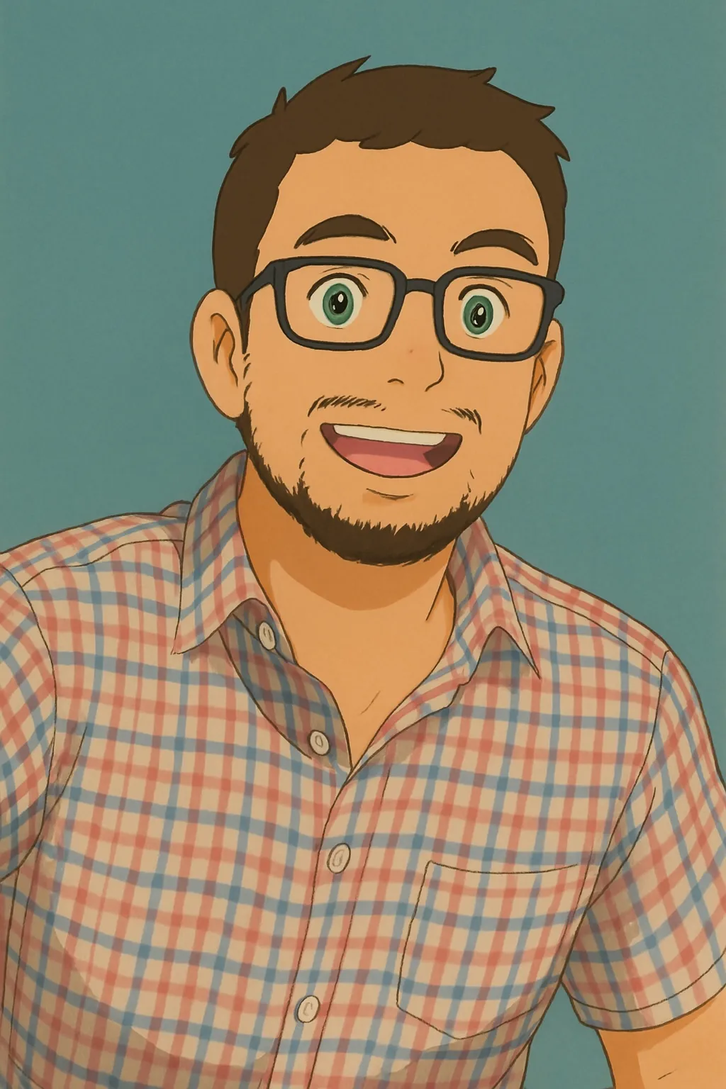 Illustrated portrait of Esteban Villacís
